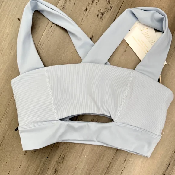 Women's L*SPACE Active Mercer Bra Top Size S Blue $99 MSRP - Picture 3 of 9